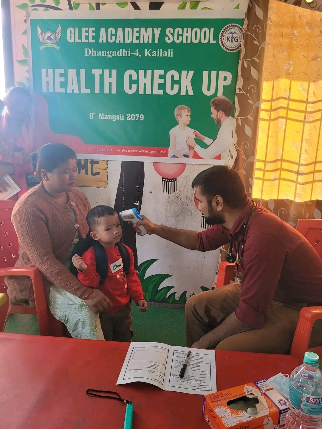 General physical screening with pre-school kids of Glee Academy.